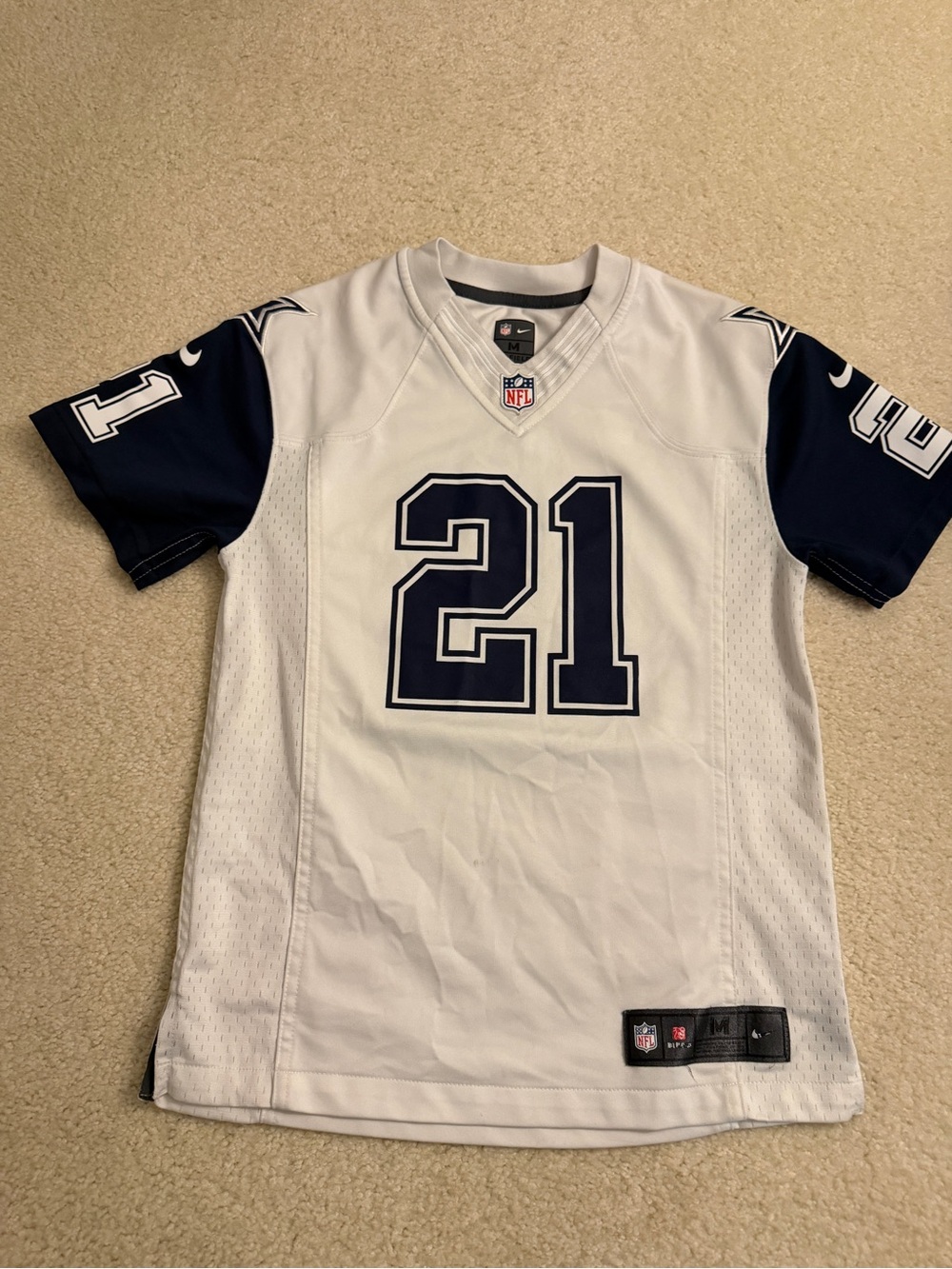 Dallas Cowboys Ezekiel Elliott #21 Nike Jersey Youth M 10/12 White
